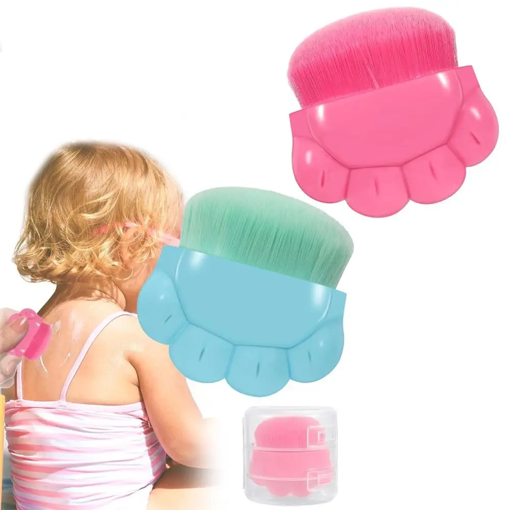 New Easy to Clean Kids Sunscreen Applicator Solid Color Soft Sunblock Buddy Brush Multifunctional Usage Portable Sun Cream Brush