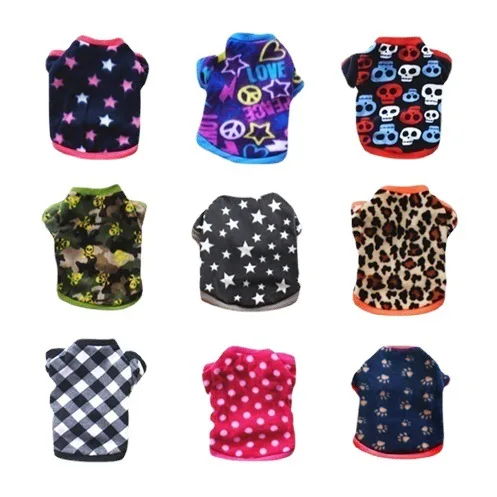 

Warm Fleece Pet Dog Clothes Cute Skull Printed Pet Coat Puppy Dogs Shirt Jacket French Bulldog Pullover Camouflage Dog Clothing
