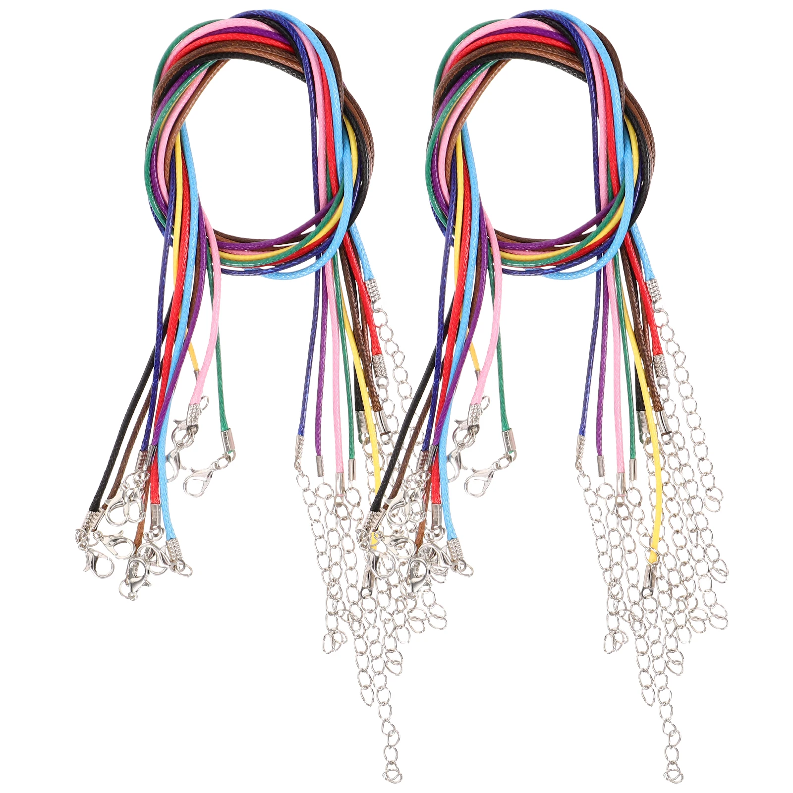 

100Pcs Necklace Cord with Clasp Strong Non-Deformable for Bracelet Anklet Sweater Chain Craft Projects