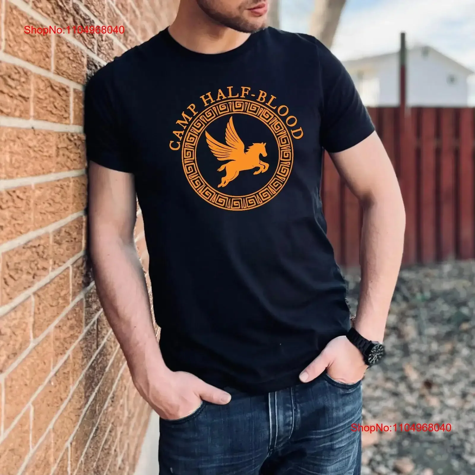 

Оранжевая футболка Camp Half Blood для кемпинга Percy Jackson Chronicles Branches Olympians Training Game Cute Goth vintage Washed Soft