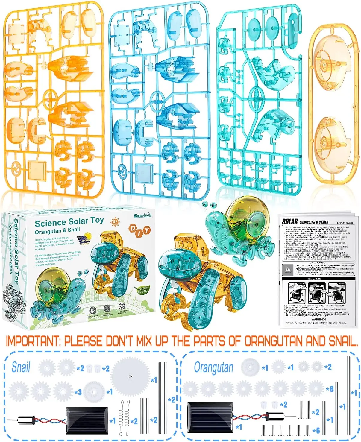 Сборка «сделай сам» с солнечной улиткой, умный робот, инженерные игрушки, технологические наборы, Обучающие аксессуары для детей, подарки на день рождения, наука