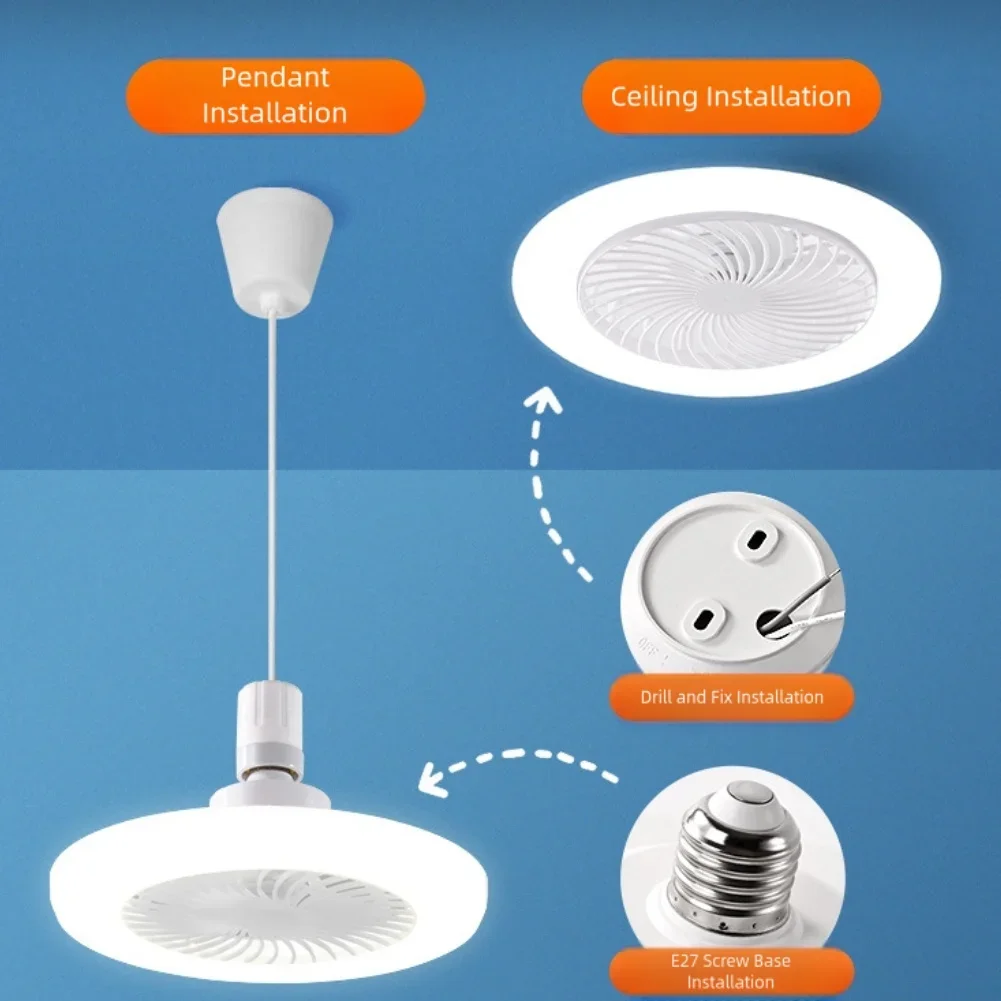 

Energy saving E27 screw fan light with remote control suitable for home lighting and ventilation in various rooms