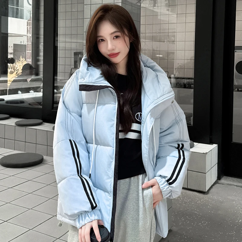 

Parkas Womens Girls Short Autumn Ruched Lace-Up Ribboned Fluffy Fuzzy Lovely Kawaii Charming Beautiful Attractive Personality OL