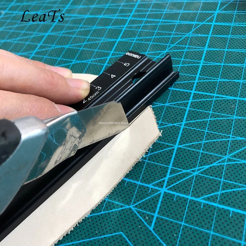 Leather Tool Protective Ruler Non-slip Aluminum Alloy Multi-function Straight Ruler For Drawing and leather Cutting Auxiliary