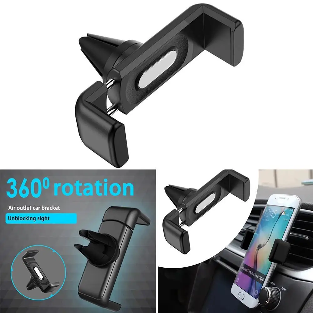 Universal Car Phone Holder Classic Black Car Phone Stand Air Vent Mount 360 Rotation Holder Support For IPhone Holder