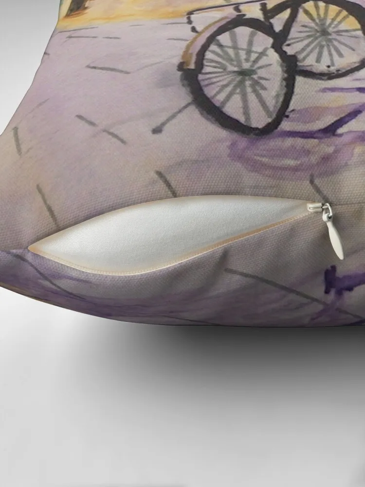 Bicycle against the wall Throw Pillow Decorative pillow case Pillow Decor