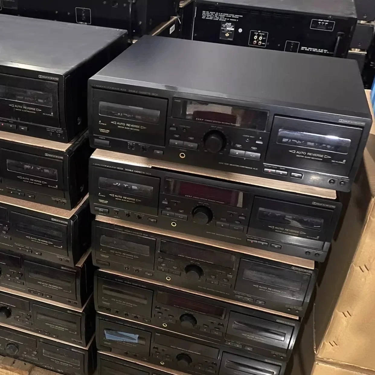 Dual Cassette Deck Recorder Auto Reverse 2-Way Tape Player Vintage Hi-Fi Stereo Audio Equipment