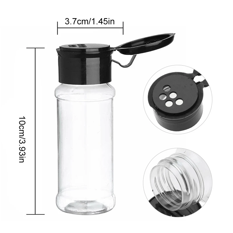 Spice Jar Set, Salt and Pepper Shakers, Plastic Spice Organizer for Kitchen - 5/10/15/20 Pack 6