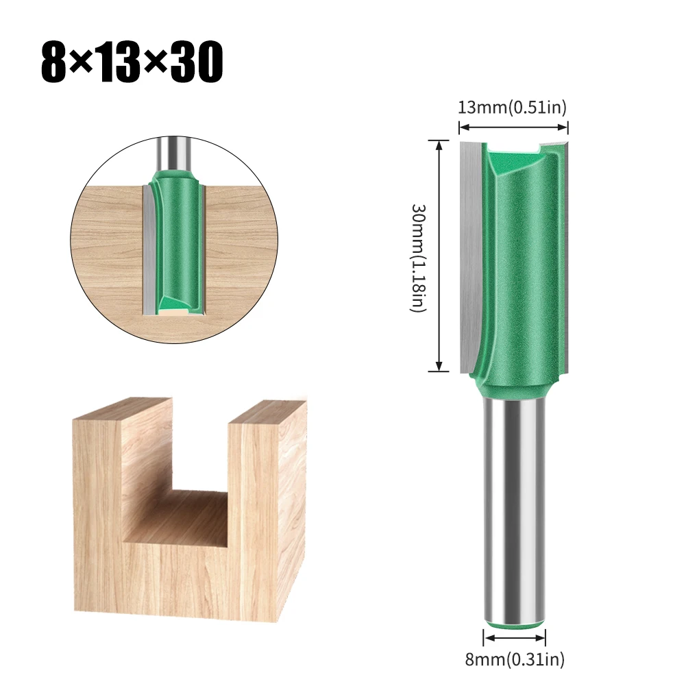 3mm-20mm Durchmesser 8mm Schaft Gerade Bit Wolfram Hartmetall Einzigen Doppel Flöte Router Bit Holz fräser Für Holz Werkzeug