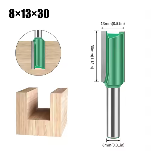 3mm-20mm Diameter 8mm Shank Straight Bit Tungsten Carbide Single Double Flute Router Bit Wood Milling Cutter For Woodwork Tool - Image 18