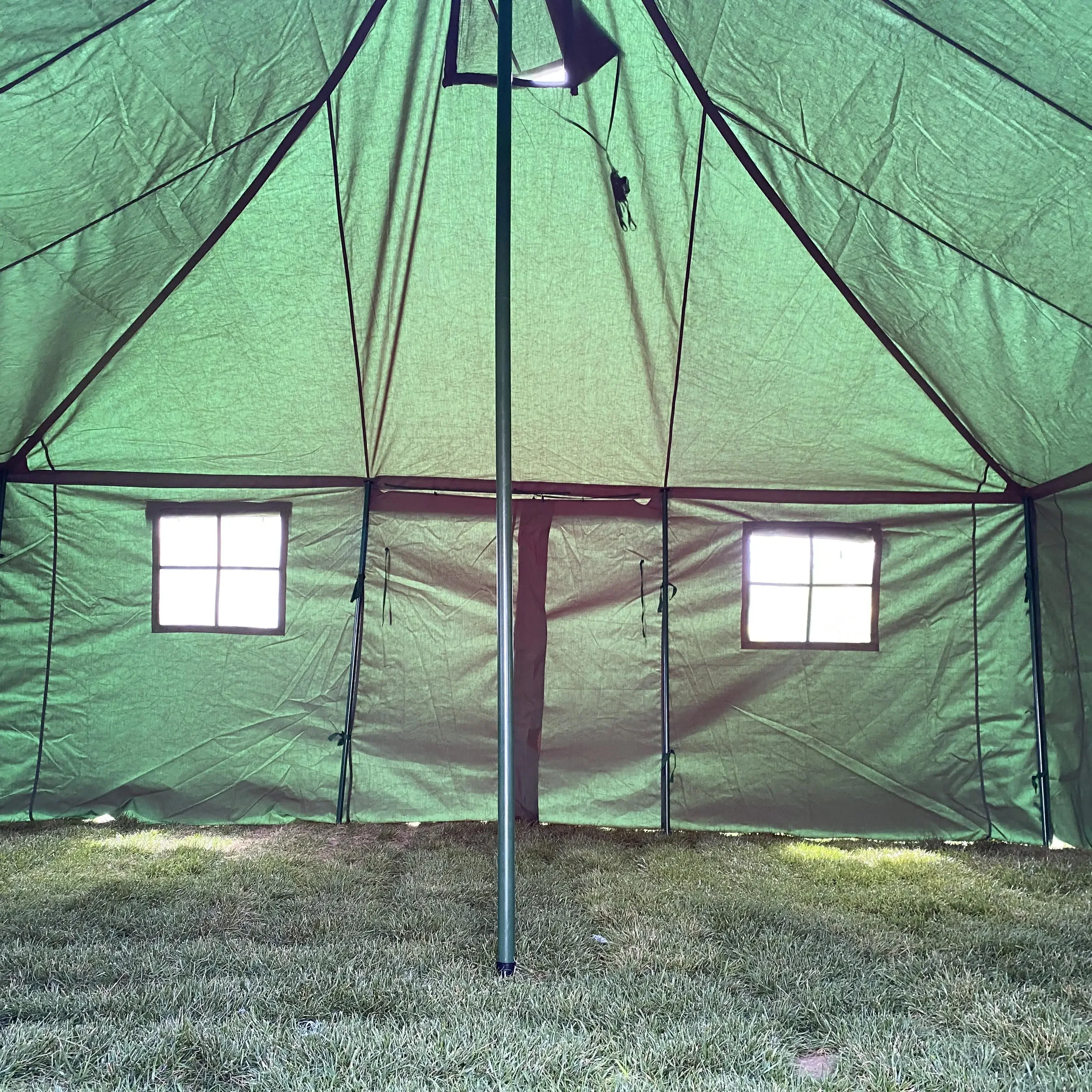 Exercise Disaster Relief Large Tent With Beds Double Layer Waterproof Camouflage Low Price And High Quality Logistics Tent