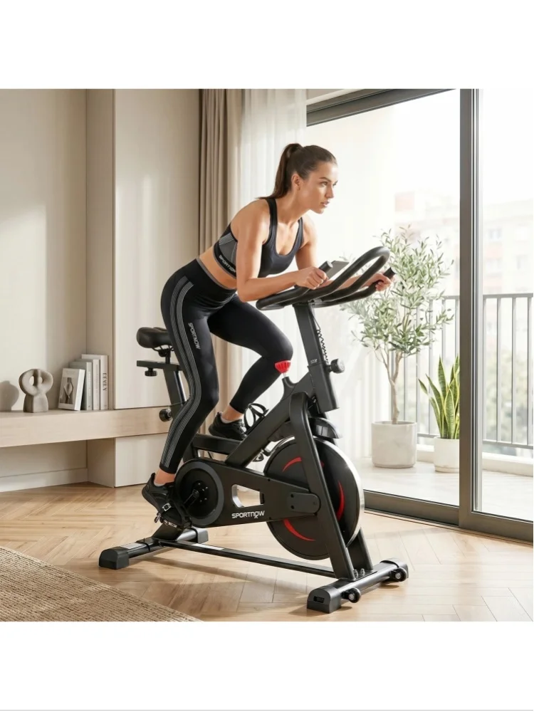SPORTNOW Exercise Bike, Indoor Stationary Bike with Smart APP, Quiet Magnetic Resistance