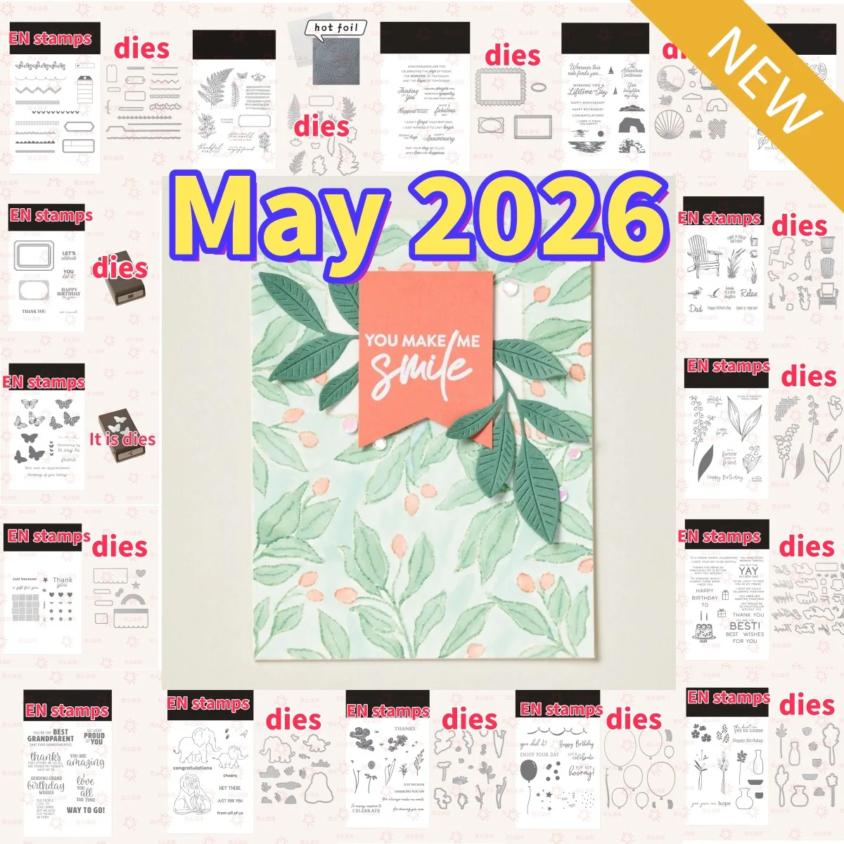

May 2026 New Metal Cutting Dies Clear Stamps Set for DIY Making Card Scrapbook Embossed Paper Craft Supplies Template Decoration