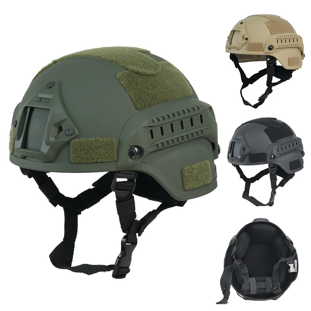 

Тактический шлем BOOIU MICH2000 с высоким вырезом из АБС-пластика 53-55 см, шлем для страйкбола MH, охота, езда на открытом воздухе, пейнтбол, CS, защитное оборудование