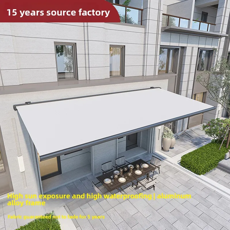 

3x2M High-end Heavy-duty Retractable Sunshade Fully Boxed Sunshade Installation Not Included Customizable