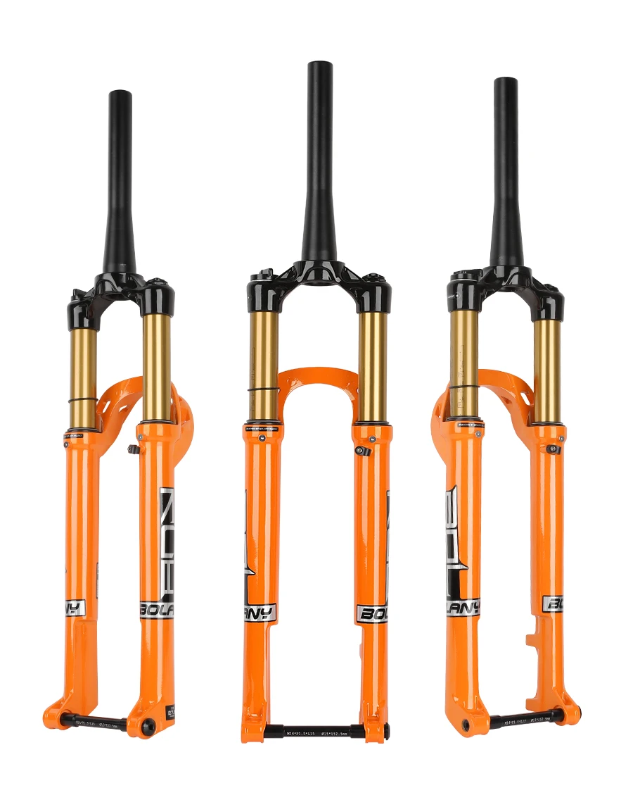 BOLANY MTB-Luftgabel mit Federung, 27,5/29 Zoll, 120 mm, Reise-MTB-Gabel, Magnesiumlegierung, ultraleichtes Design, 15 x 110 mm Boost-Fahrradgabel – Detail 15