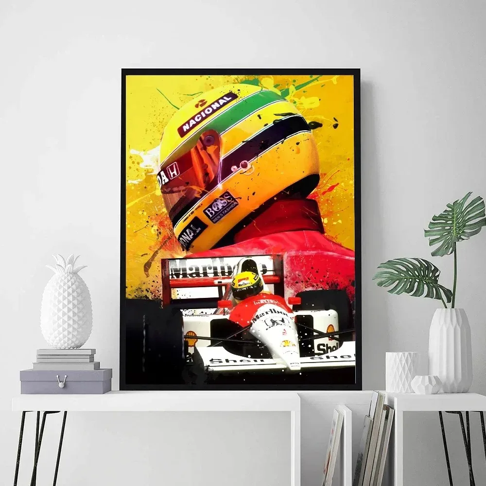 Pintura en lienzo de corredor F1, póster del Campeón del Mundo de Fórmula 1, decoración del hogar de Racer, Lewis/Michael Schumacher