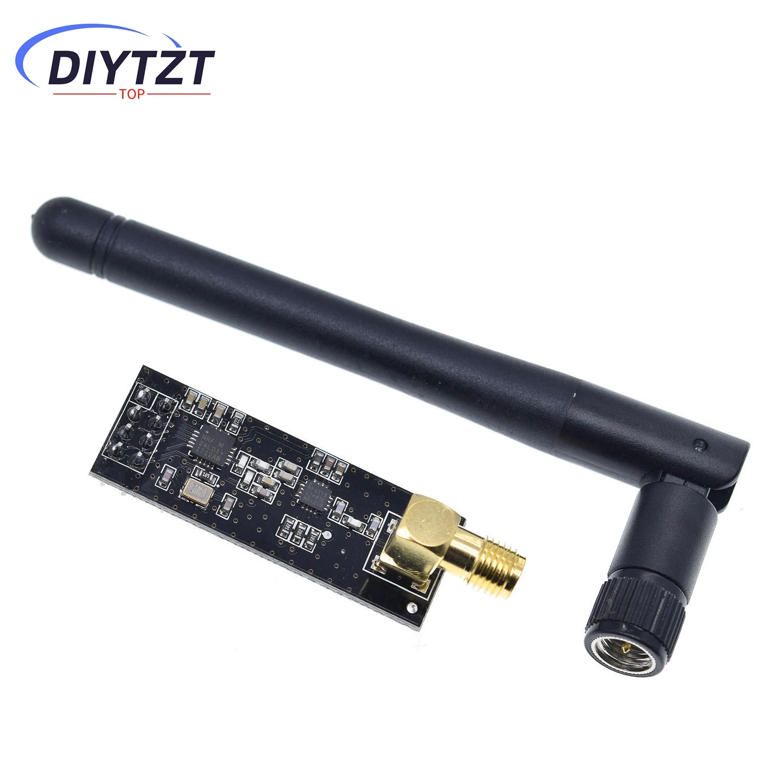 DIYTZT 1 Uds promociones especiales módulos inalámbricos NRF24L01 + PA + LNA de larga distancia de 1100 metros (con antena)