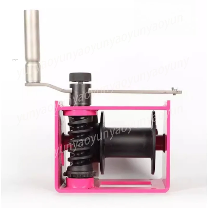 250kg Heavy Duty Manual Hand Winch, Worm Gear Drive with Self-Locking Brake for Boat Trailer ATV Lifting Pulling