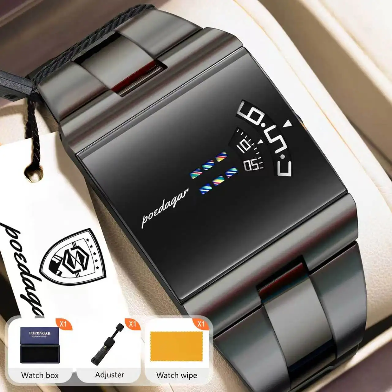 Relógio Masculino Original POEDAGAR à Prova d'Água em Aço Inoxidável Criativo Relógio de Pulso Quartz Casual para Homens Relógios de Alta Qualidade