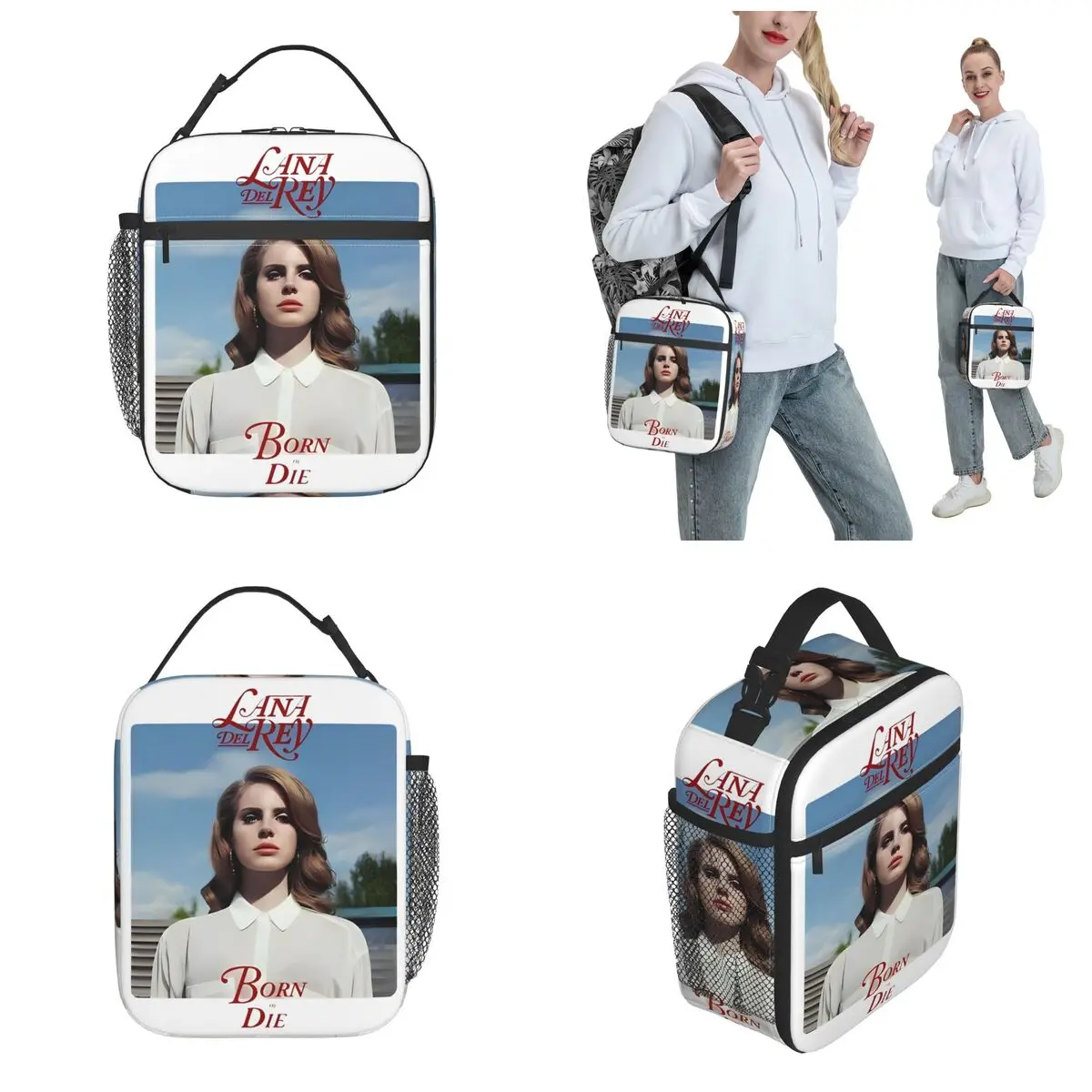 Born To Music-Sac à lunch isotherme Lana Del Rey, récipient alimentaire, glacière portable, boîte à bento thermique pour pique-nique