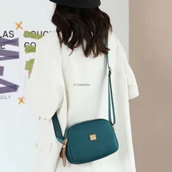 Bolso cruzado Oxford para mujer, bandolera de hombro de Color sólido para estudiantes, bolso sencillo para compras, 2024