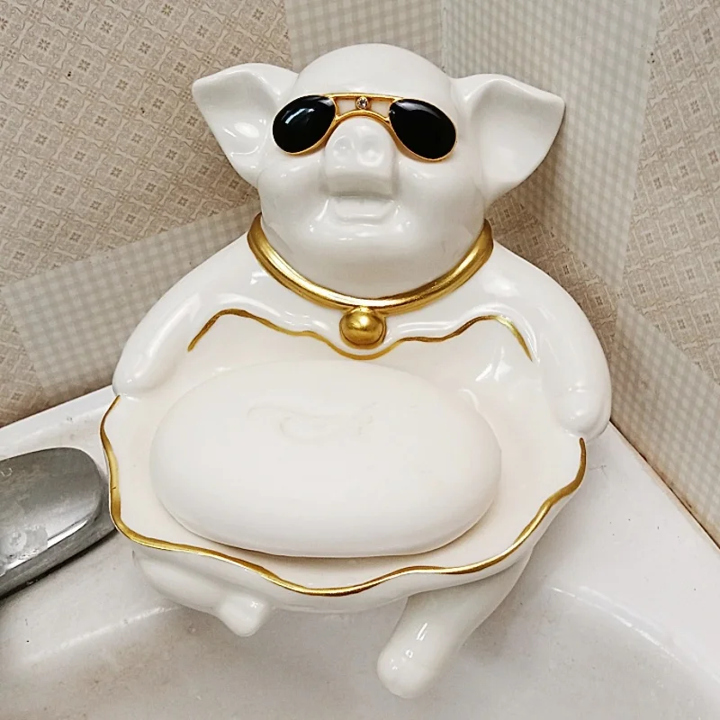 

Керамическая мультяшная мыльница, милая полка для хранения, без накопителя воды в ванной комнате, сливной держатель для мыльницы, держатель для мыла в ванной комнате