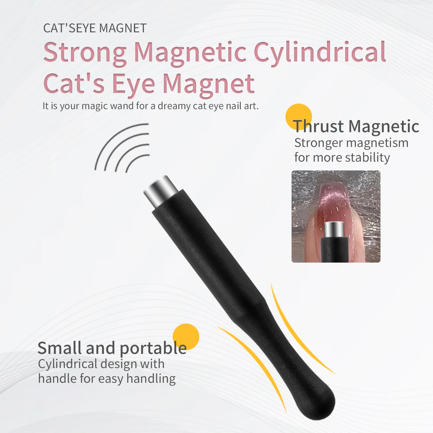 Cat Eye Nail Magnetic Stick Multi-Function Magnet Nail Magnet Tool Set for Cat Eye Gel Polish Nail Art