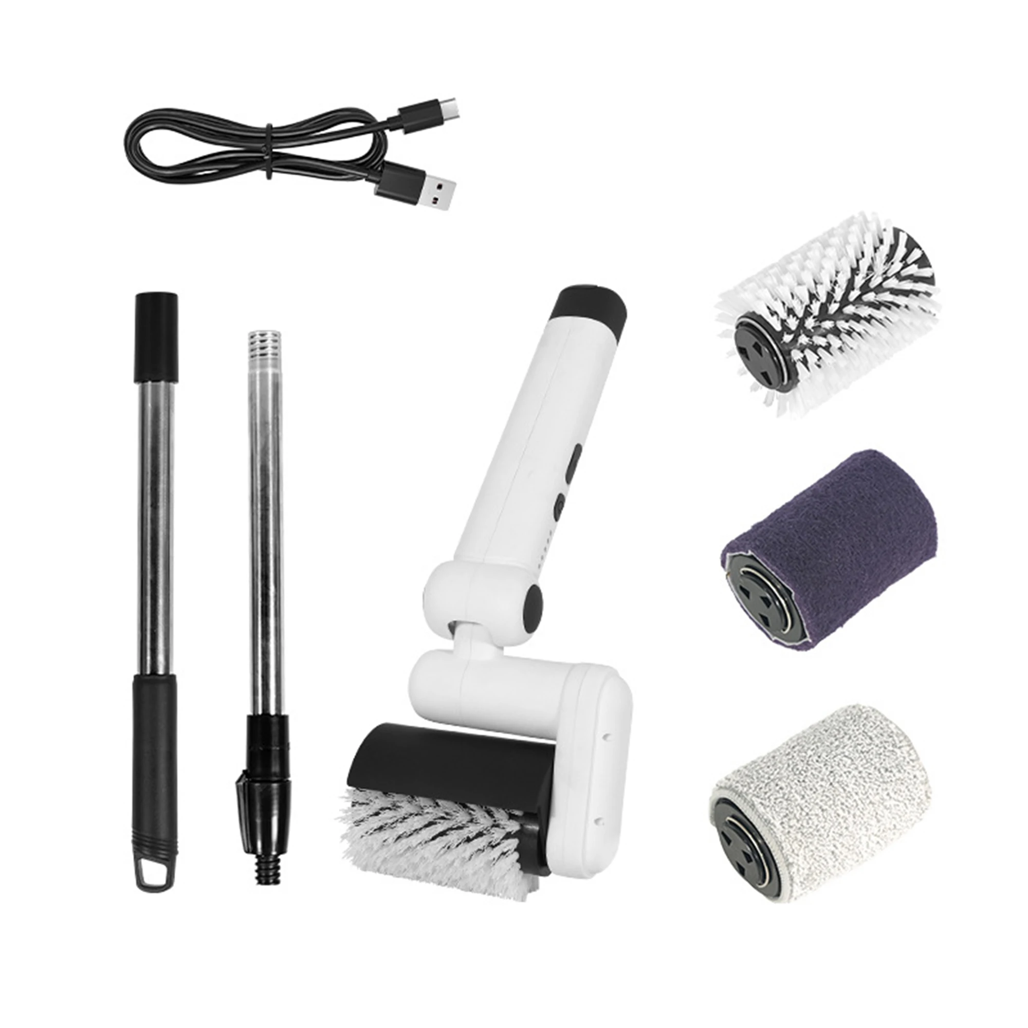 Portable Electric Spin Scrubber Multi Function Electric Scrubber Cordless Cleaning Brush With 4