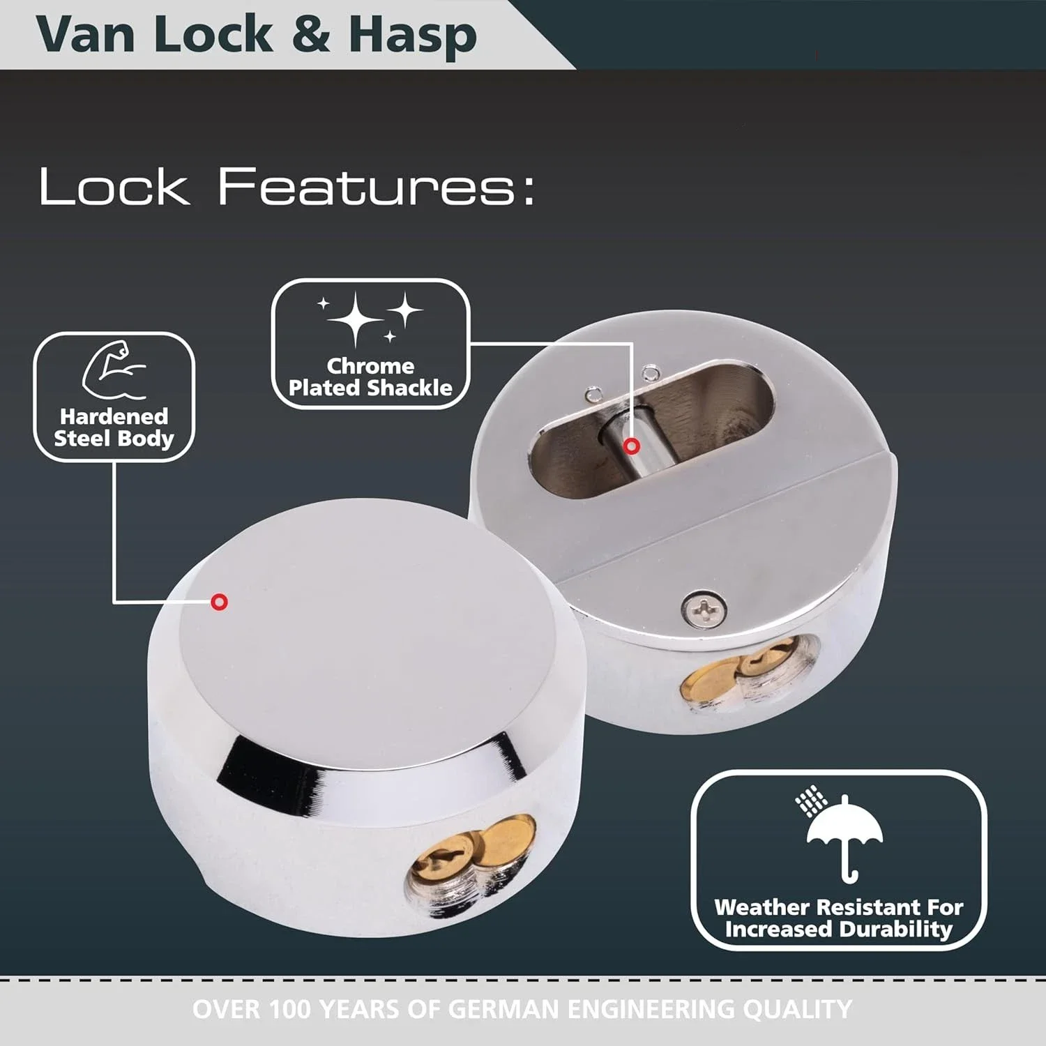 

1Set Camper Van Rear Door Lock With 2keys & Fixing Screws For Fiat Ducato VW T5 T6 Ford Transit Custom Heavy Duty High Security