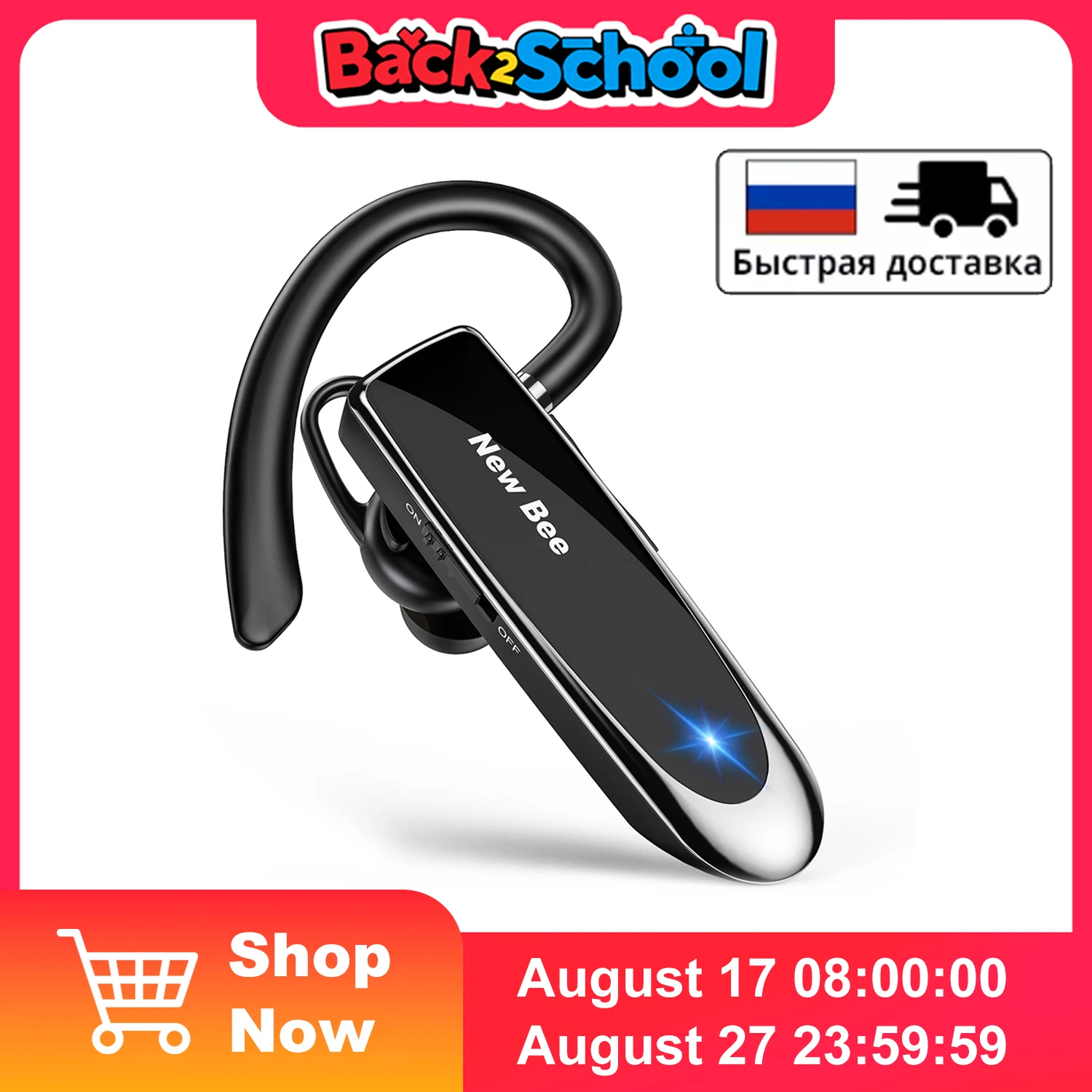 Bluetooth Wireless Headset with Mic for Business
