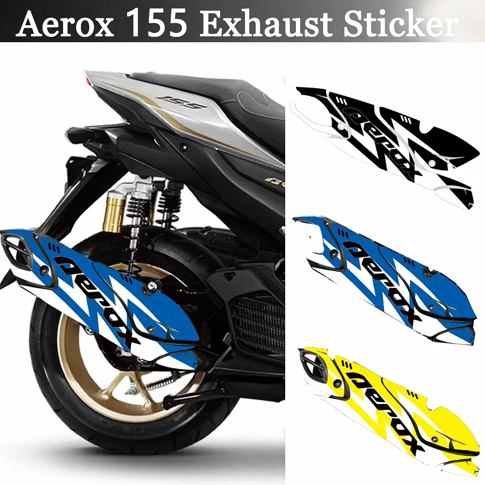 

For Yamaha Aerox 155 Exhaust Stickers Seat Sports Protectors Decals Motorcycle Accessories NVX NVX155 Aerox155 V2 2021 2022 2023