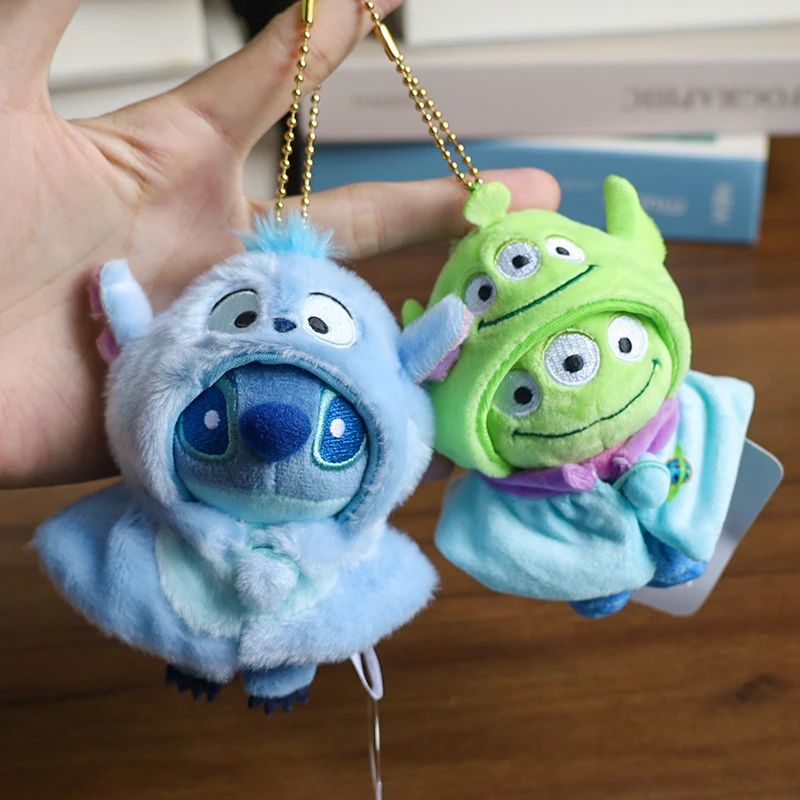 

Three-Eyed Stitch Plush Doll Clothing Cute Bag Charm Plush Figurine Hanger Ornament Plush Keychain Gift