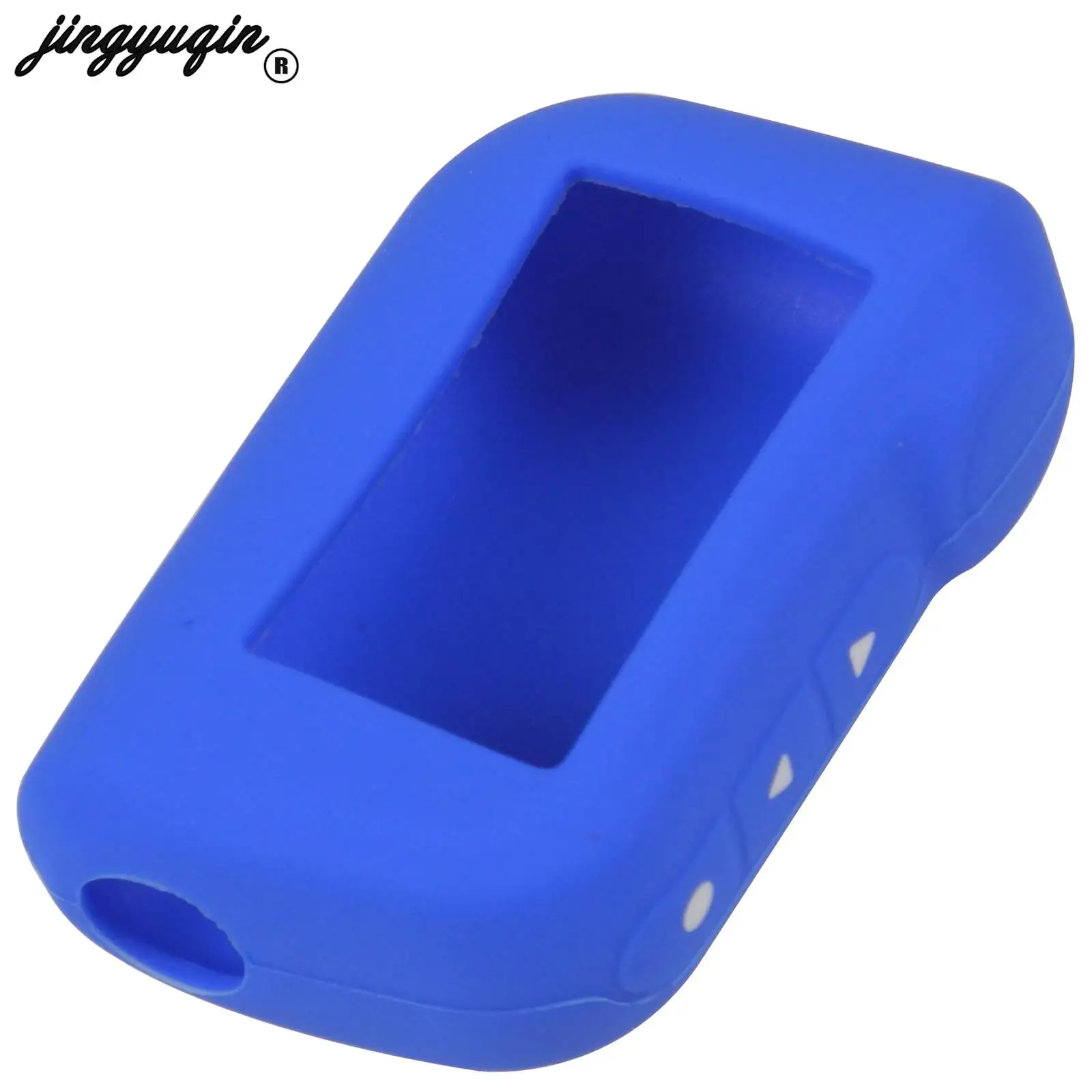 jingyuqin Silicone Auto Key Case for Starline A93 A63 Russian Version Two Way Car Alarm LCD Remote Controller Keychain Fob Cover