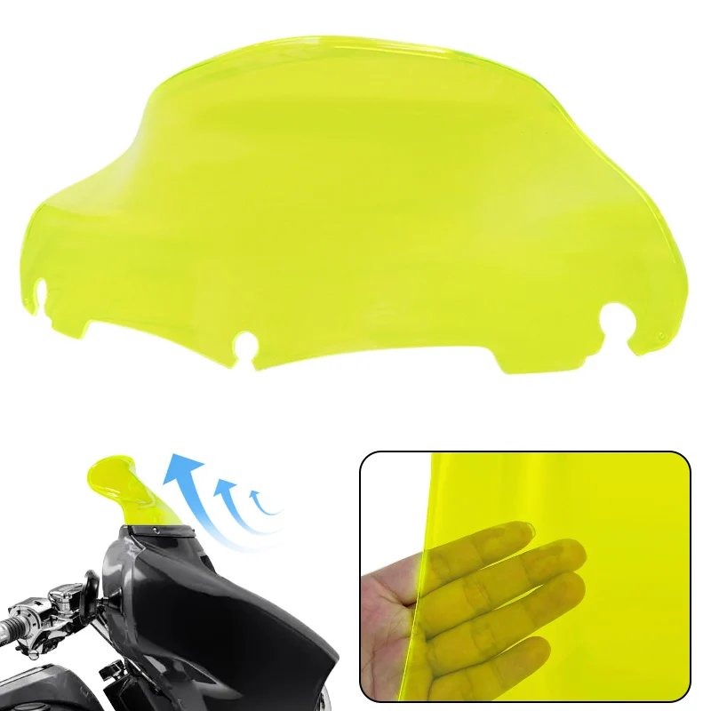 

Motorcycle 9'' Wave Windshield Fairing Green Windscreen Cover For Harley Road Glide Ultra FLTRU CVO Custom FLTR FLTRX 2014-2023