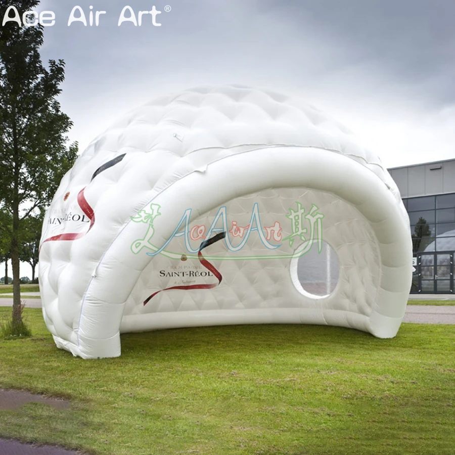 White Golfball Shape Dome Inflatable Golf Louge Tent Incredible Lawn Party Marquee with Windows for US