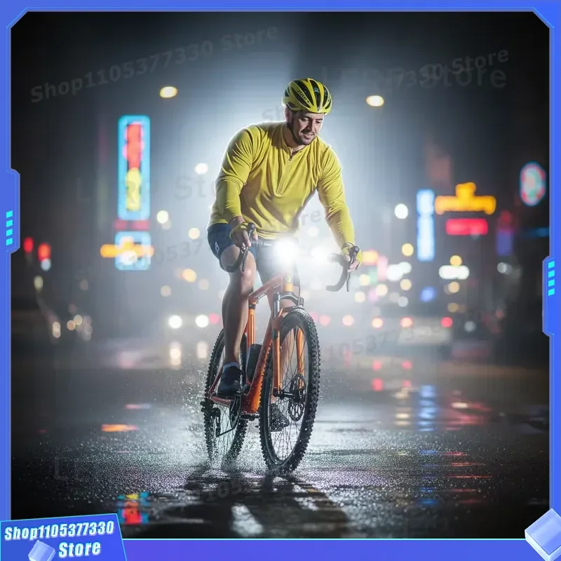 USB Remote Control LED Bike Light Set Mountain Bicycle Front and Rear Lamp Night Riding Safety Warning Lights for MTB Cycling