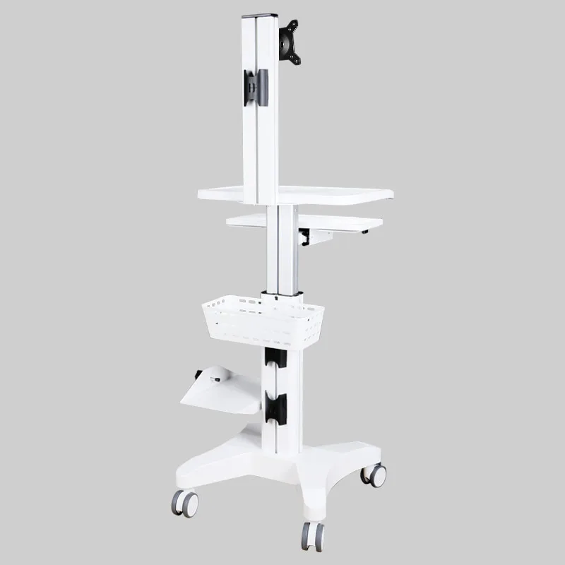 Excellent Ergonomic Gas Lift Mobile Medical Computer Workstation Cart