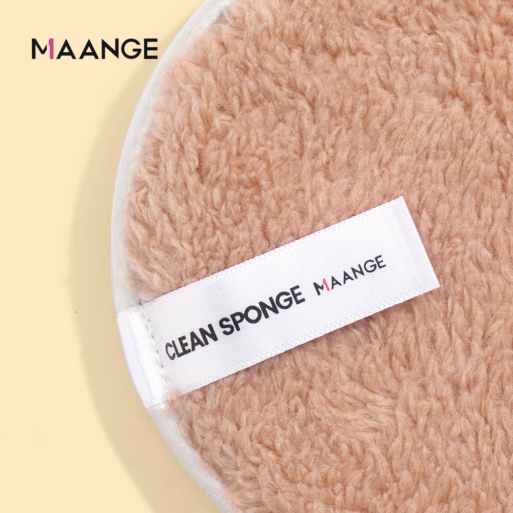 MAANGE-Éponge démaquillante en microcarence réutilisable pour femme, tampons de nettoyage pour le grill, éponge en peluche pour fond de teint, outils de maquillage, 3 pièces, 5 pièces