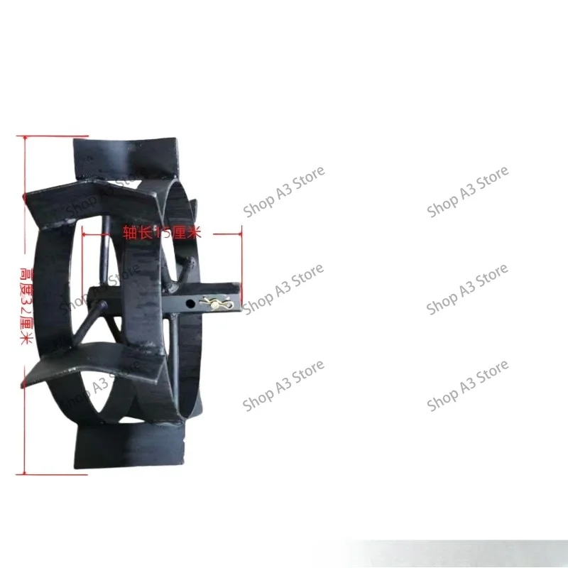 1PC micro-tiller accessories, iron wheel, widened and thickened iron anti-skid wheel