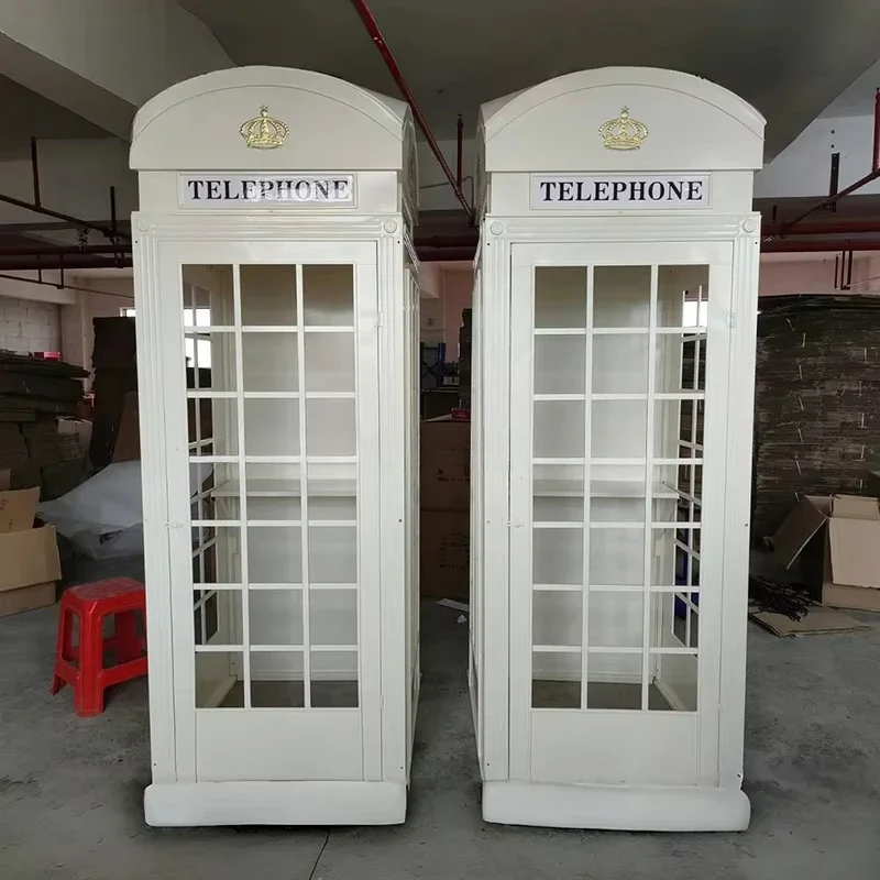 Smooth Party Event Decoration White Phone Photo Booth Wedding Props Phone Booth