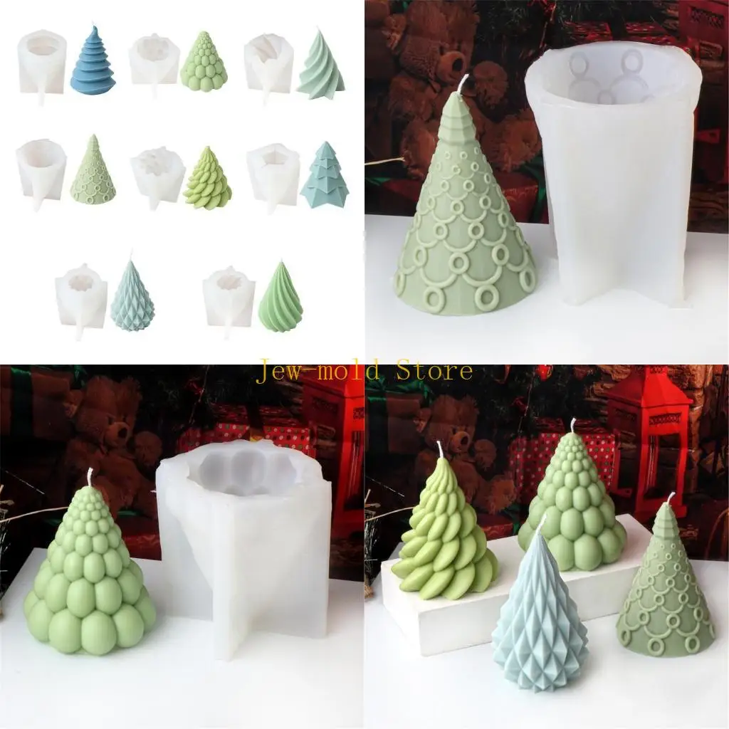 

C71B легко демонтируемая форма для свечей, эпоксидная форма для украшения дома, геометрическая форма для рождественской елки,