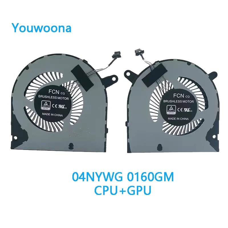 New Original LAPTOP CPU GPU Cooling Fan FOR DELL P89F G3-3590 G5-5500 G5-5505 04NYWG 0160GM