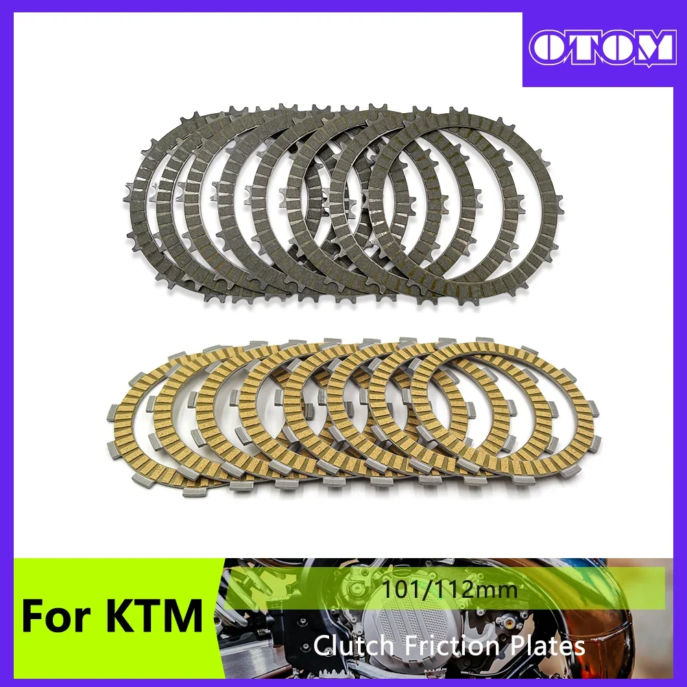 Motorcycle 101mm/112mm Clutch Friction Plates Iron or Fibrous Paper Composite Disc Kit For KTM 250EXC HUSQVARNA TE TX300 GASGAS