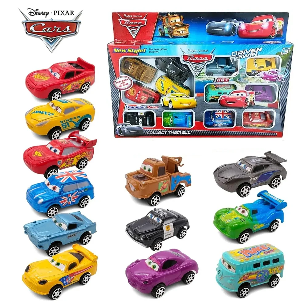 

Hot Disney Pixar Cars 3 Rebound Cars 12 Piece Series Lightning McQueen Jackson Storm Plastic Car Model Toy Boutique Gift Box ﻿@
