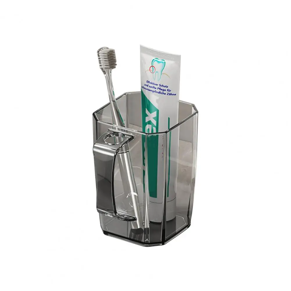 كوب غسول الفم البلاستيكي الشفاف مع مقبض كوب شطف خالي من الرائحة كوب خالي من الأزيز حامل فرشاة الأسنان للحمام المنزلي والسفر