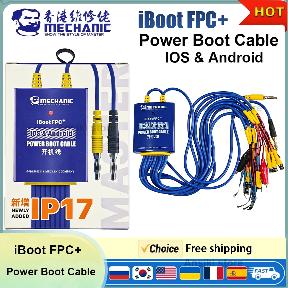 MECHANIC iBoot FPC+ Power Boot cable For iPhone6-17PM Android Xiaomi samsung phone Power Supply Repair Test Cord
