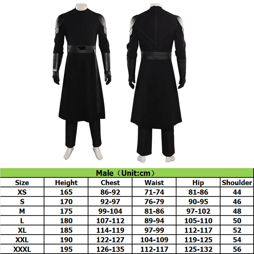 성인 남성 Baylan Cos Skoll 코스프레 유니폼 장갑 벨트, 판타지 TV 할로윈 카니발 파티 세트, 아소카 롤플레이 코스튬