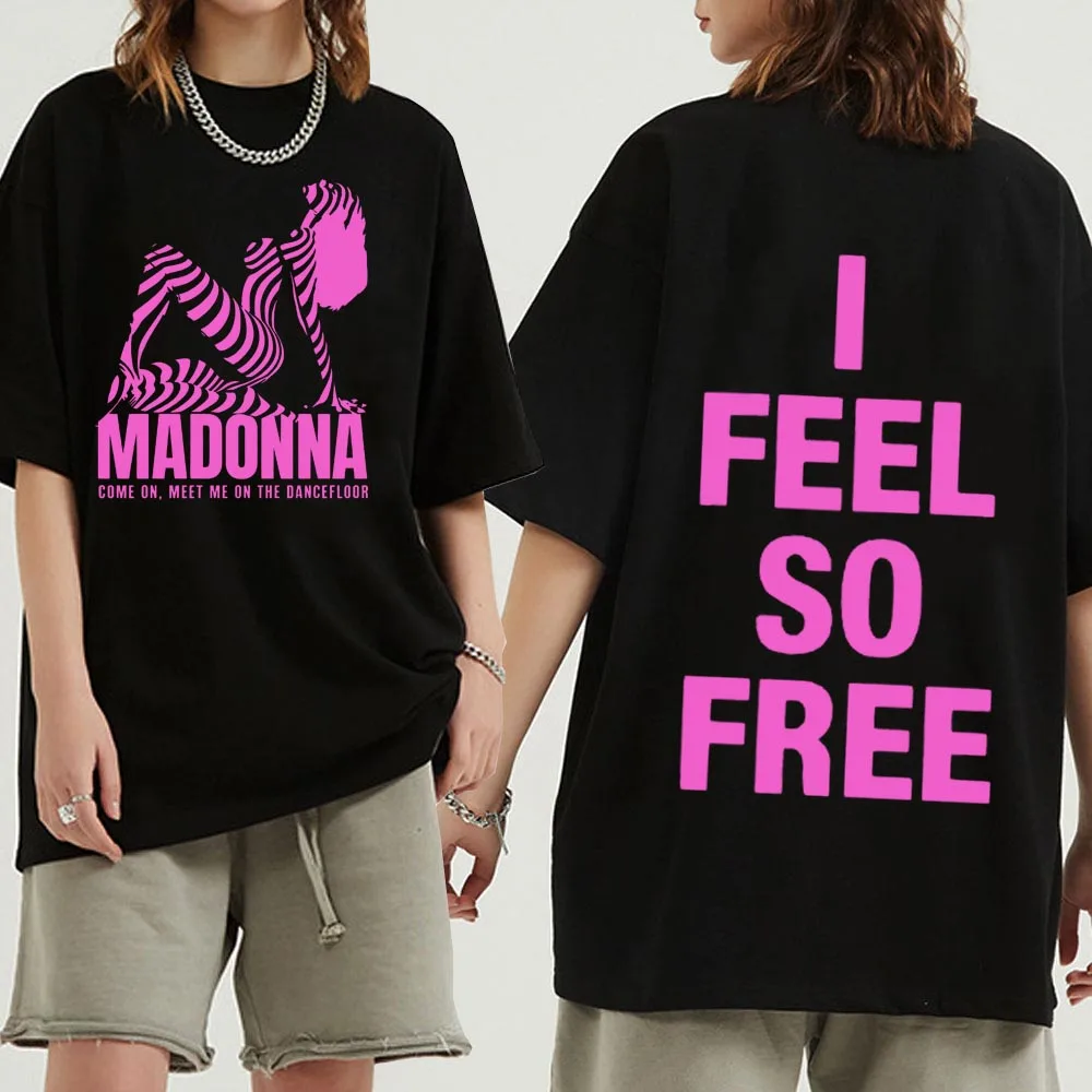 Camiseta Madonna CONFESSIONS II Album Tour 2026 para hombre y mujer, camisa informal de manga corta con cuello redondo Harajuku