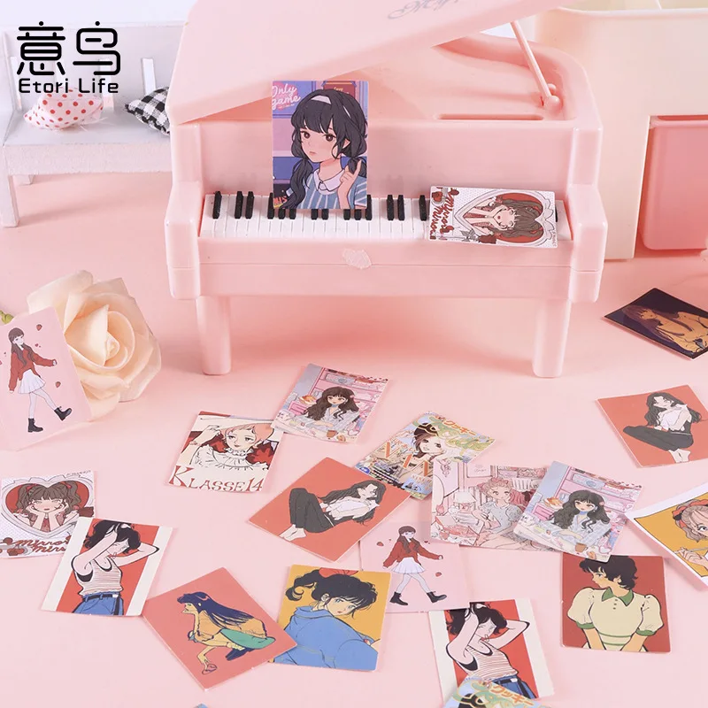 46 Pcs Anime Character Small Size Scrapbook Stickers Boxed Diy Decoration Cute Girls Sticker For Planner Scrapbook Diary Album